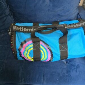 LittleMissMatched Kids Duffle Bag Blue Rainbow Polka‎ Dot Travel Overnight Bag